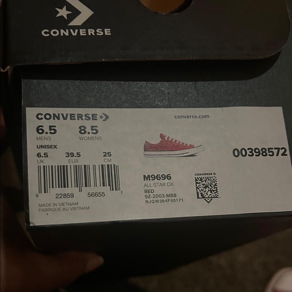 Converse Women Red and White Sneakers - Picture 2 of 7